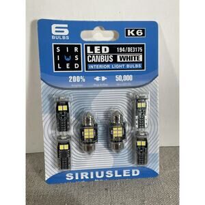 SIR IUS LED K6 Canbus DE3175 31MM 194 168 2825 Combo LED bulbs 4 Pack Lot
